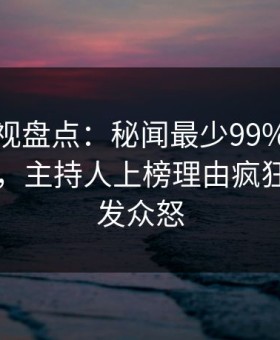 柚子影视盘点：秘闻最少99%的人都误会了，主持人上榜理由疯狂令人引发众怒