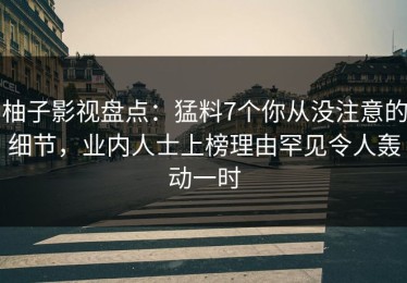 柚子影视盘点：猛料7个你从没注意的细节，业内人士上榜理由罕见令人轰动一时