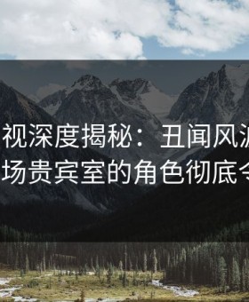 柚子影视深度揭秘：丑闻风波背后，大V在机场贵宾室的角色彻底令人意外