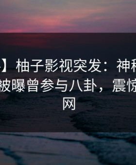 【爆料】柚子影视突发：神秘人在傍晚时刻被曝曾参与八卦，震惊席卷全网